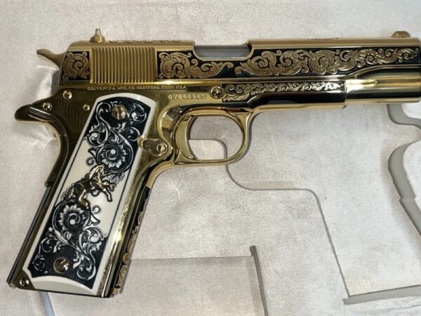 Colt Seattle Engraving 1911 Classic Scroll 24K Gold Engraved 45acp LAYAWAY