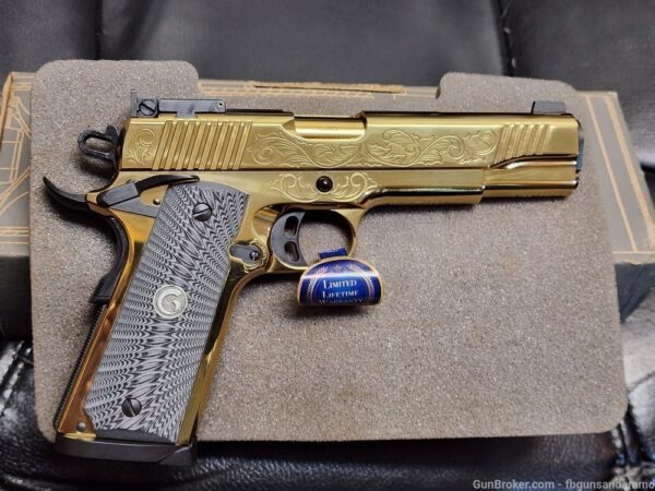 EAA GIRSAN MC1911 Deluxe Gold Engraved .45 ACP 5