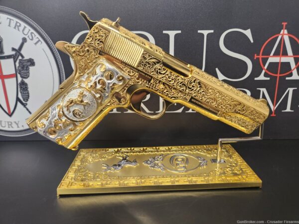 Colt 1911 .45 Colt 1911 38Super Gold Plated & Engraved